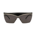 Saint Laurent Shield-Frame Injection Sunglasses — Black