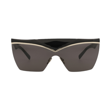 Saint Laurent Shield-Frame Injection Sunglasses — Black