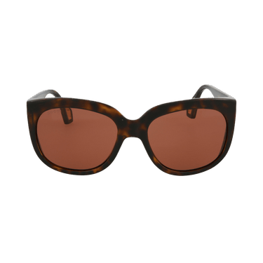 Gucci Square-Frame Injection Sunglasses — Brown