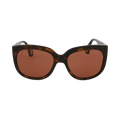 Gucci Square-Frame Injection Sunglasses — Brown