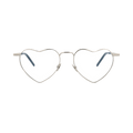 Saint Laurent Cat Eye-Frame Metal Sunglasses — Silver