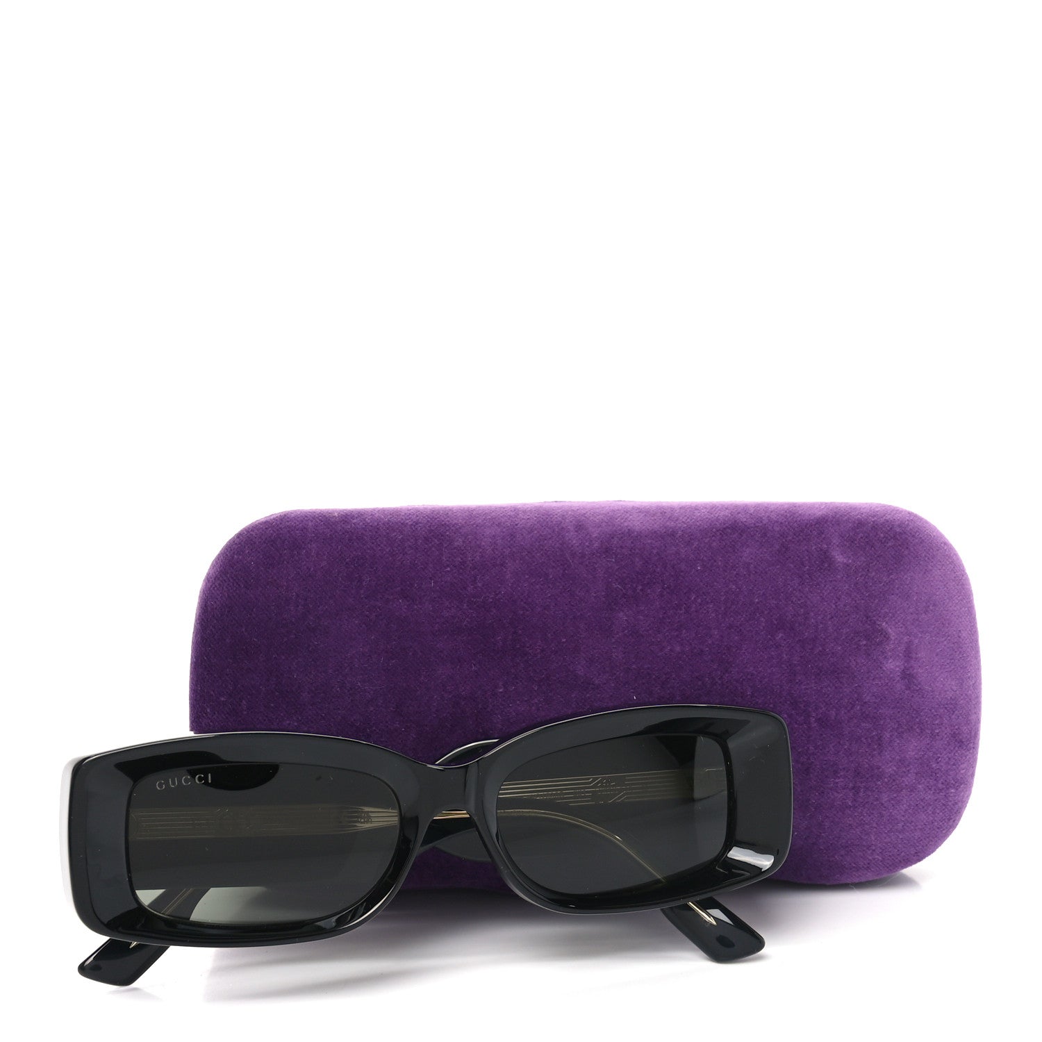 Gucci Rectangle Sunglasses — Black GG1528S