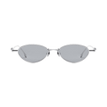 Gentle Monster Eden 02 Oval Frame Sunglasses — Silver