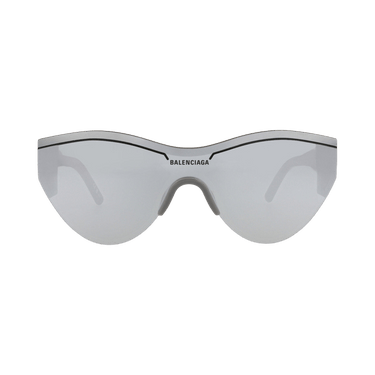 Balenciaga Shield Frame Recycled Acetate Sunglasses — Grey