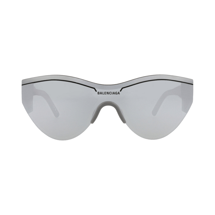 Balenciaga Shield Frame Recycled Acetate Sunglasses — Grey