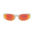 Balenciaga Shield Frame Aluminium Sunglasses — Silver