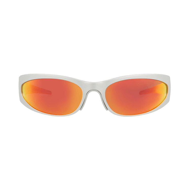 Balenciaga Shield Frame Aluminium Sunglasses — Silver
