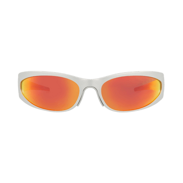 Balenciaga Shield Frame Aluminium Sunglasses — Silver