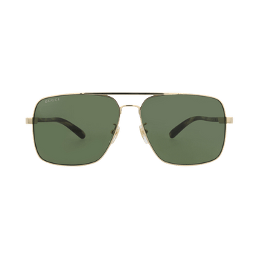 Gucci Aviator Frame Metal Sunglasses — Gold