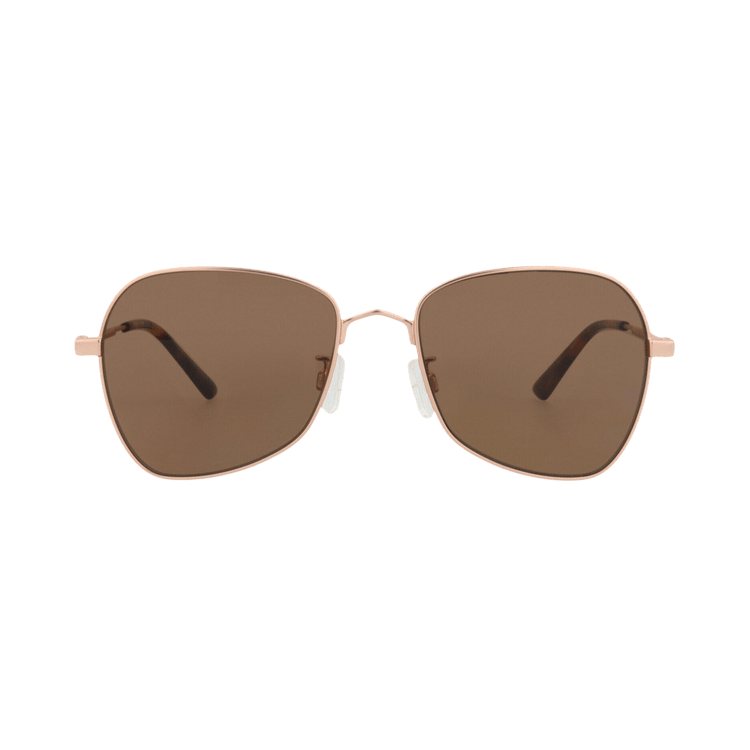 Alexander McQueen Square Frame Metal Sunglasses — Gold