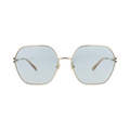 Gucci Square Frame Metal Sunglasses — Gold