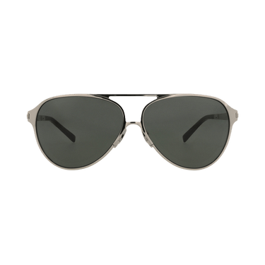 Saint Laurent Aviator Frame Metal Sunglasses — Silver