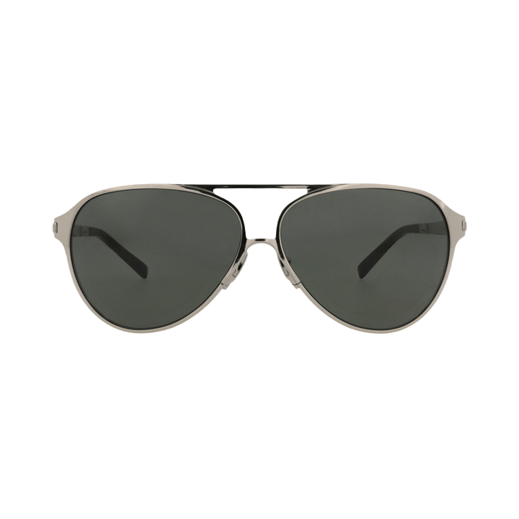 Saint Laurent Aviator Frame Metal Sunglasses — Silver