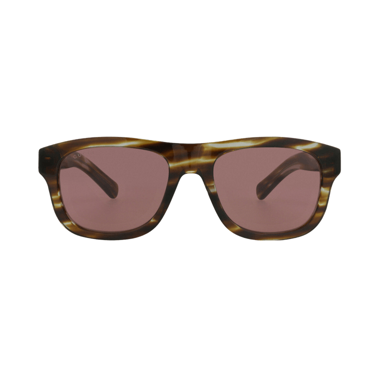 Gucci Square Frame Recycled Acetate Sunglasses — Brown