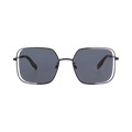 Alexander McQueen Square Frame Metal Sunglasses — Black