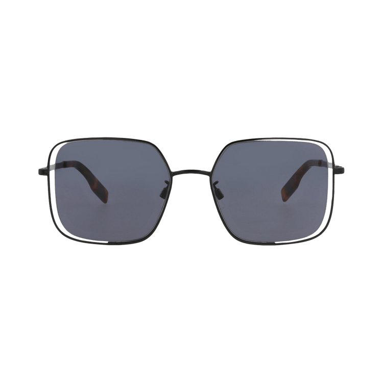 Alexander McQueen Square Frame Metal Sunglasses — Black