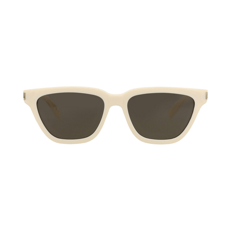 Saint Laurent Cat Eye Frame Recycled Acetate Sunglasses — White