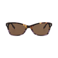 Alexander McQueen Square Frame Acetate Sunglasses — Brown