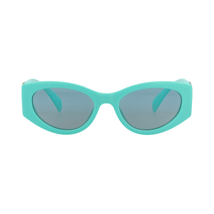 Gucci Cat Eye Frame Injection Sunglasses — Blue