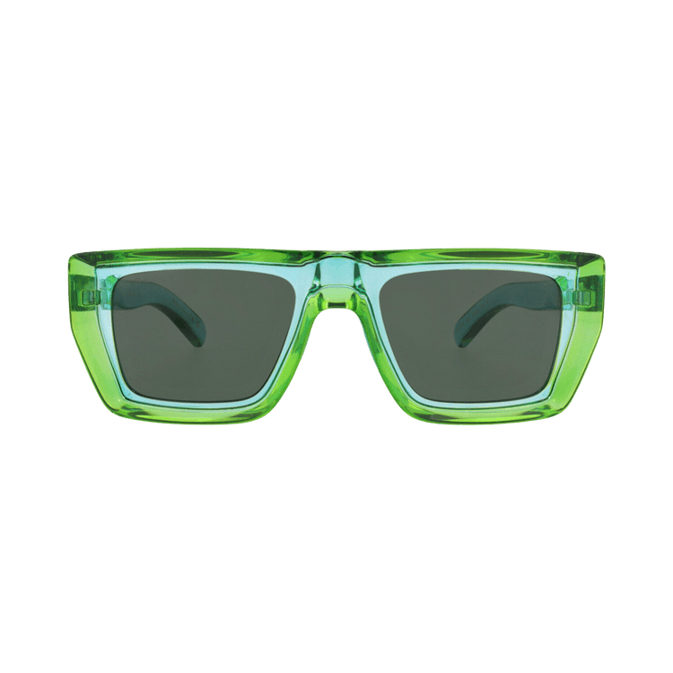 Gucci Square Frame Injection Sunglasses — Green