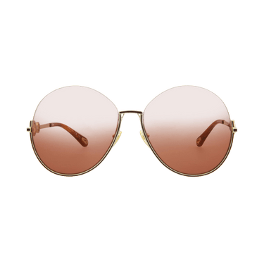 Chloé Round Frame Metal Sunglasses — Gold
