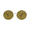 Chloé Round Frame Metal Sunglasses — Gold