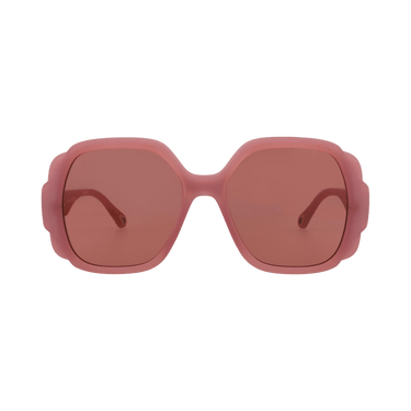 Chloé Round Frame Recycled Injection Sunglasses — Purple
