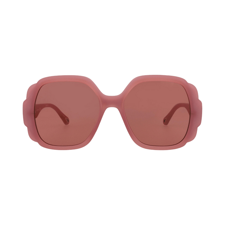 Chloé Round Frame Recycled Injection Sunglasses — Purple