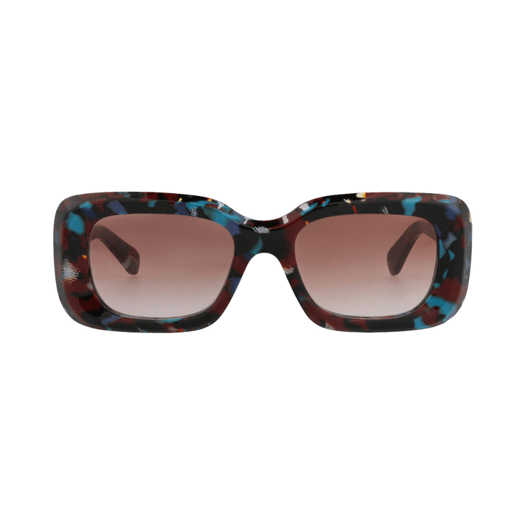 Chloé Square Frame Recycled Acetate Sunglasses — Brown