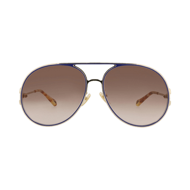 Chloé Aviator Frame Metal Sunglasses — Gold