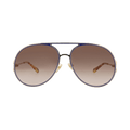 Chloé Aviator Frame Metal Sunglasses — Gold