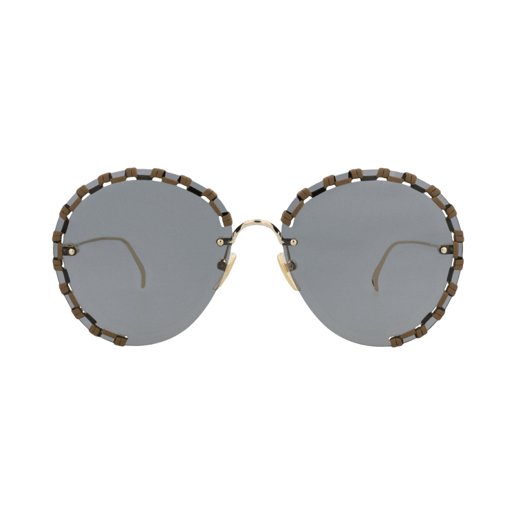 Chloé Round Frame Metal Sunglasses — Gold