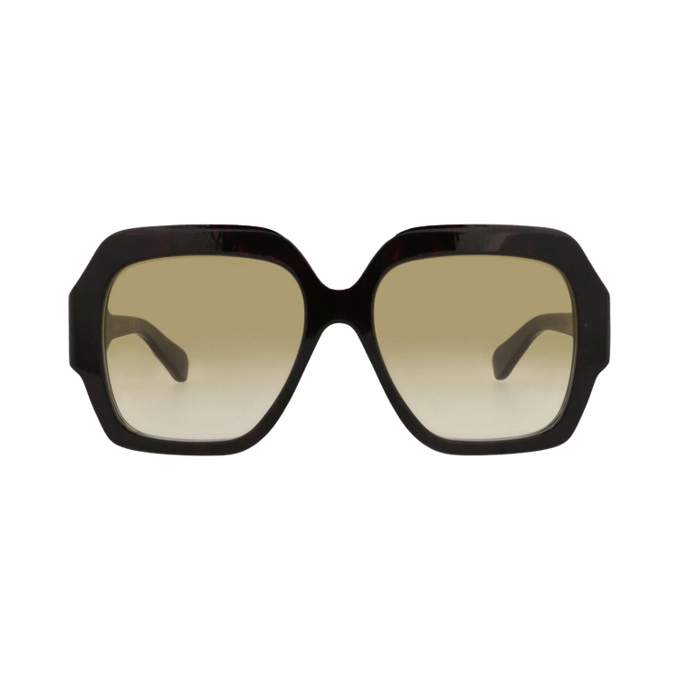 Chloé Square Frame Recycled Acetate Sunglasses — Brown