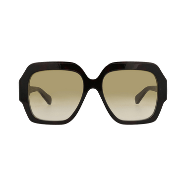 Chloé Square Frame Recycled Acetate Sunglasses — Brown