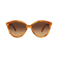 Chloé Round Frame Bio Acetate Sunglasses — Brown
