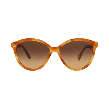 Chloé Round Frame Bio Acetate Sunglasses — Brown