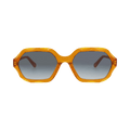 Chloé Square Frame Recycled Acetate Sunglasses — Orange