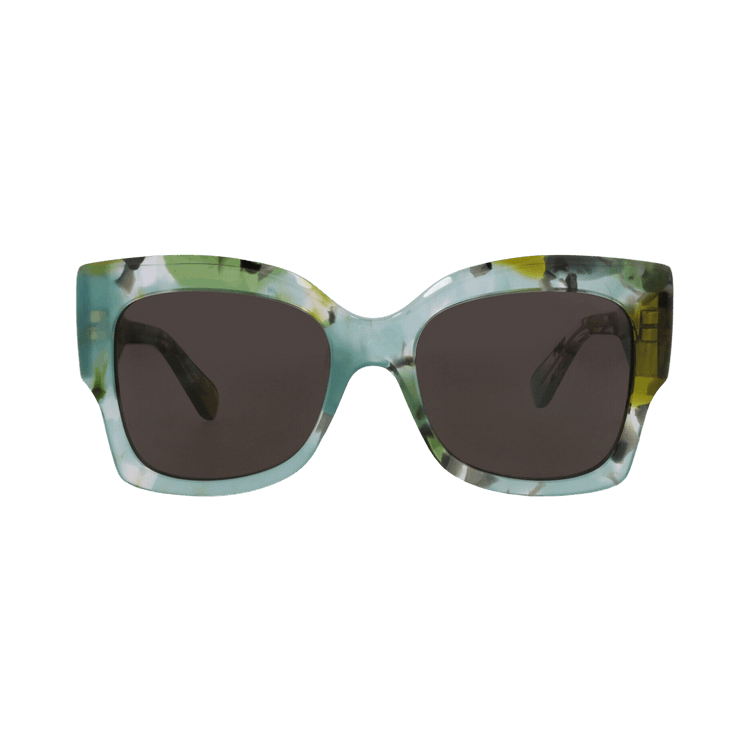Chloé Square Frame Recycled Acetate Sunglasses — Green