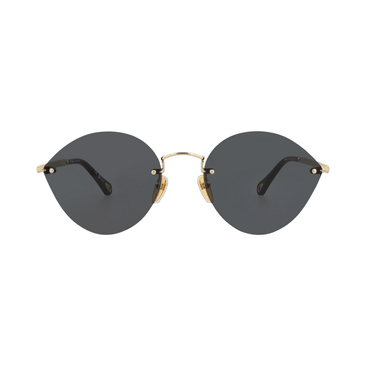 Chloé Cat Eye Frame Metal Sunglasses — Gold