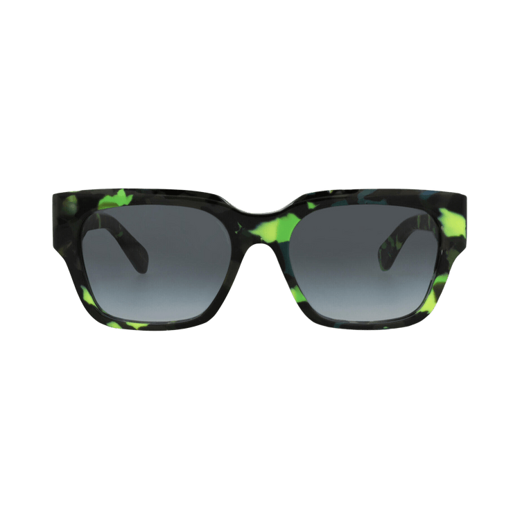 Chloé Square Frame Recycled Acetate Sunglasses — Green