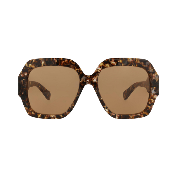 Chloé Square Frame Recycled Acetate Sunglasses — Brown