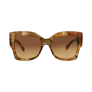 Chloé Square Frame Recycled Acetate Sunglasses — Brown
