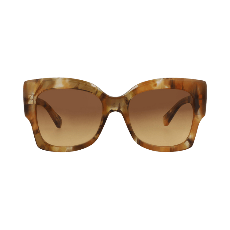 Chloé Square Frame Recycled Acetate Sunglasses — Brown