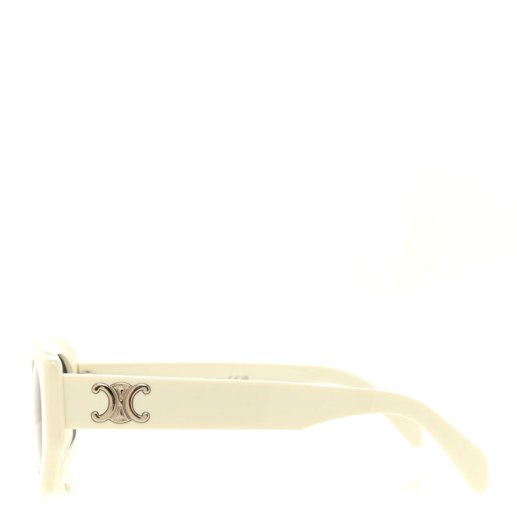 Celine Oval Sunglasses — White