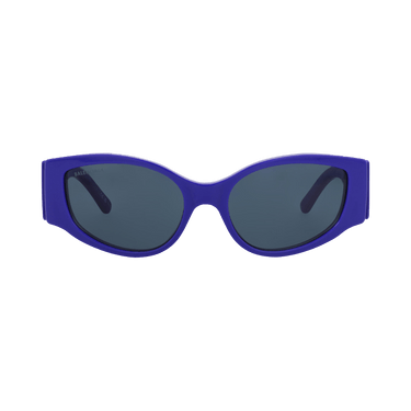 Balenciaga Cat Eye Frame Recycled Acetate Sunglasses — Blue