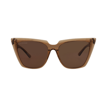 Balenciaga Cat Eye Frame Acetate Sunglasses — Brown