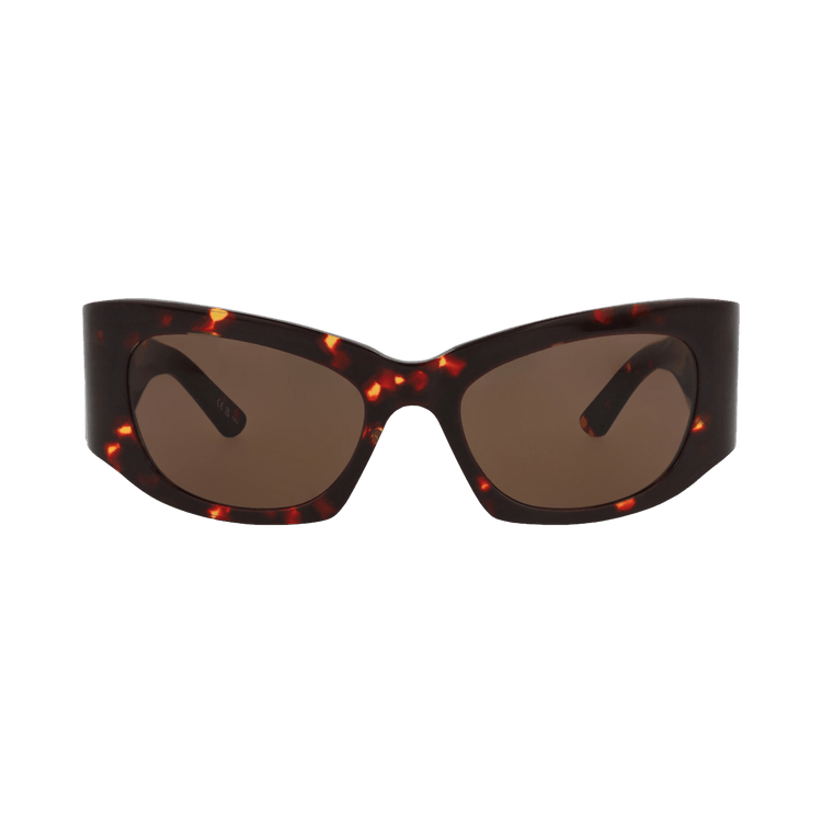 Balenciaga Cat Eye Frame Recycled Acetate Sunglasses — Brown