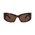 Balenciaga Cat Eye Frame Recycled Acetate Sunglasses — Brown