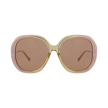 Chloé Round Frame Bio Injection Sunglasses — Pink