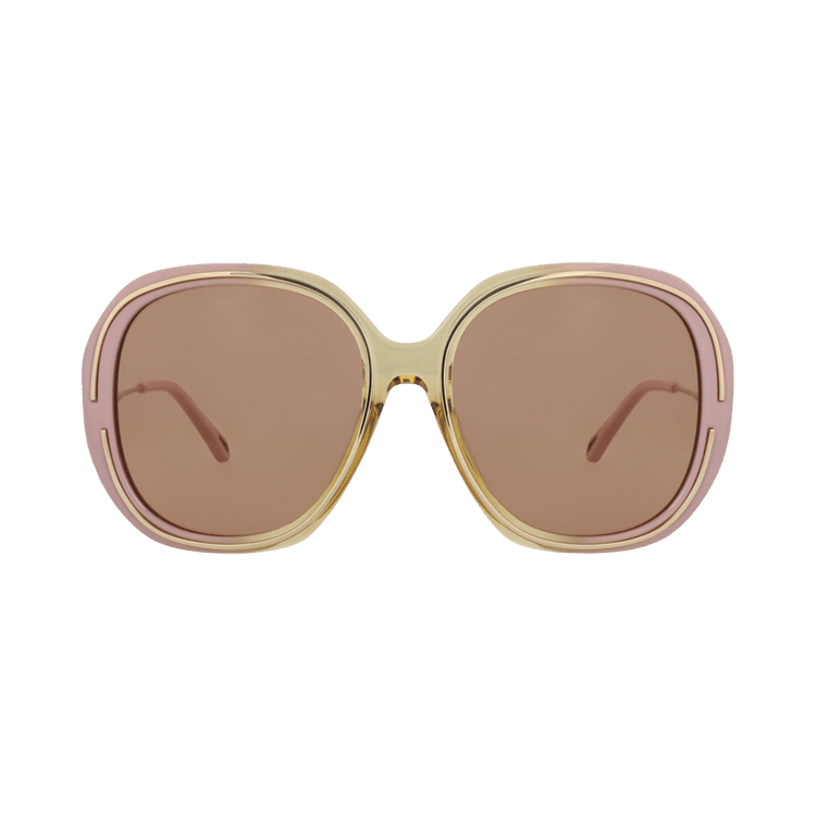 Chloé Round Frame Bio Injection Sunglasses — Pink